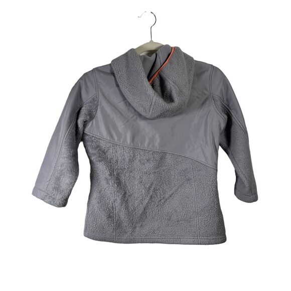 DKNY Mauve Purple Full Zip Hooded Fleece Jacket Outdoor Lightweight Girls Medium - Picture 8 of 8